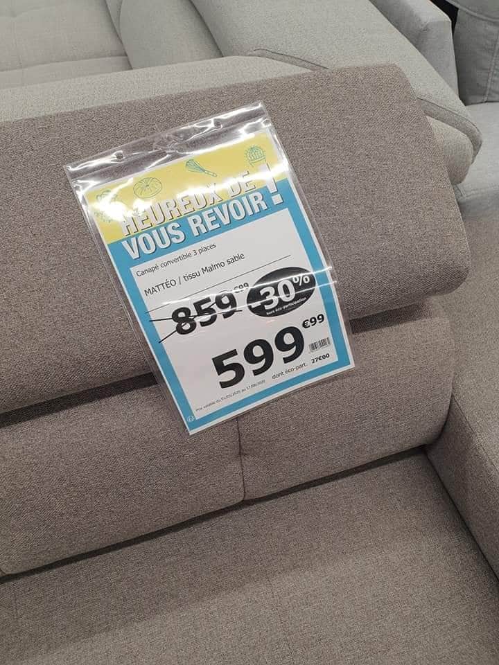 CoquetteEric's tweet image. 🔴 Quand le 7 juillet tu vois un canapé qui te plaît bien a But (Fayet) a 599.99 ... tu le prend en photo et tu te dis d attendre les soldes dans 8 jours . Mais finalement il est soldé a -30% mais le prix  reste le même.  De quoi faire de bonnes affaires 😤😤😤
Partagez 🤬🤬🤬