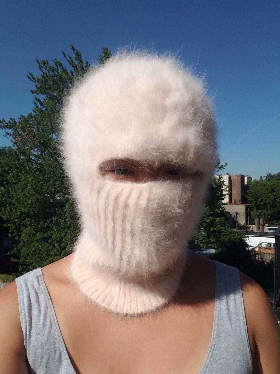 aliexpress angora balaclava I convinced myself I didn't actually order finally came...manrepeller watch out