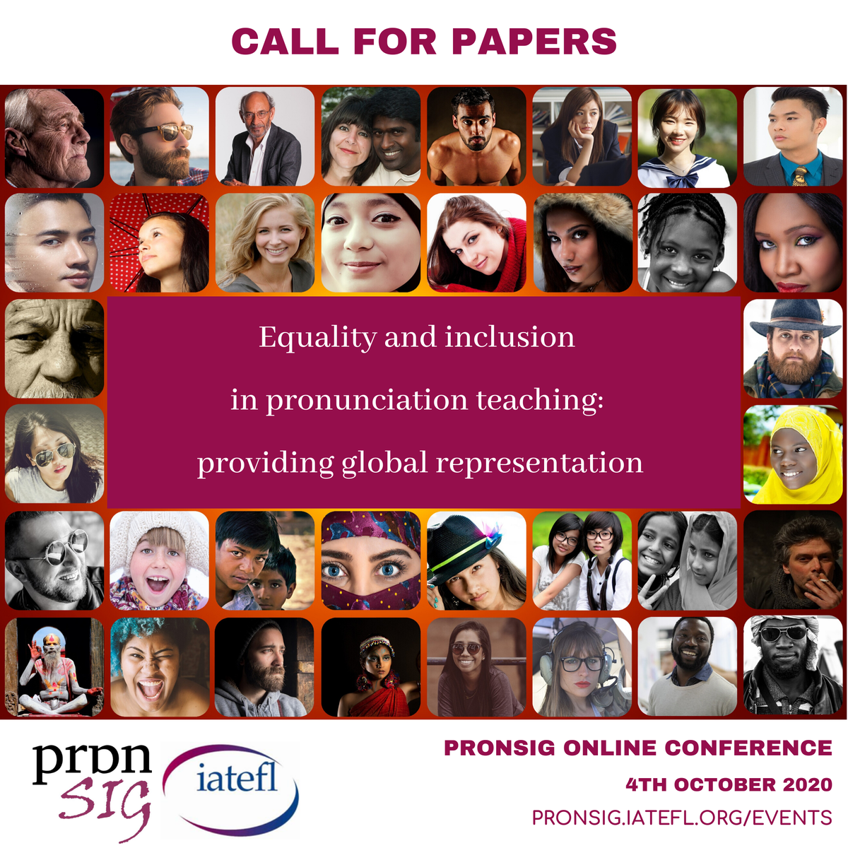 PronSIG's tweet photo. After the huge success of our Oct 2019 #event in Glasgow, @IATEFL @PronSIG are excited to announce the #CallForPapers for our 2020 #Online #Conference on 4th Oct! If you would like to speak at this event, the deadline for proposals is 16th Aug.🥳
#pronunciation #accents #teachers https://t.co/1cQrouP2Ip