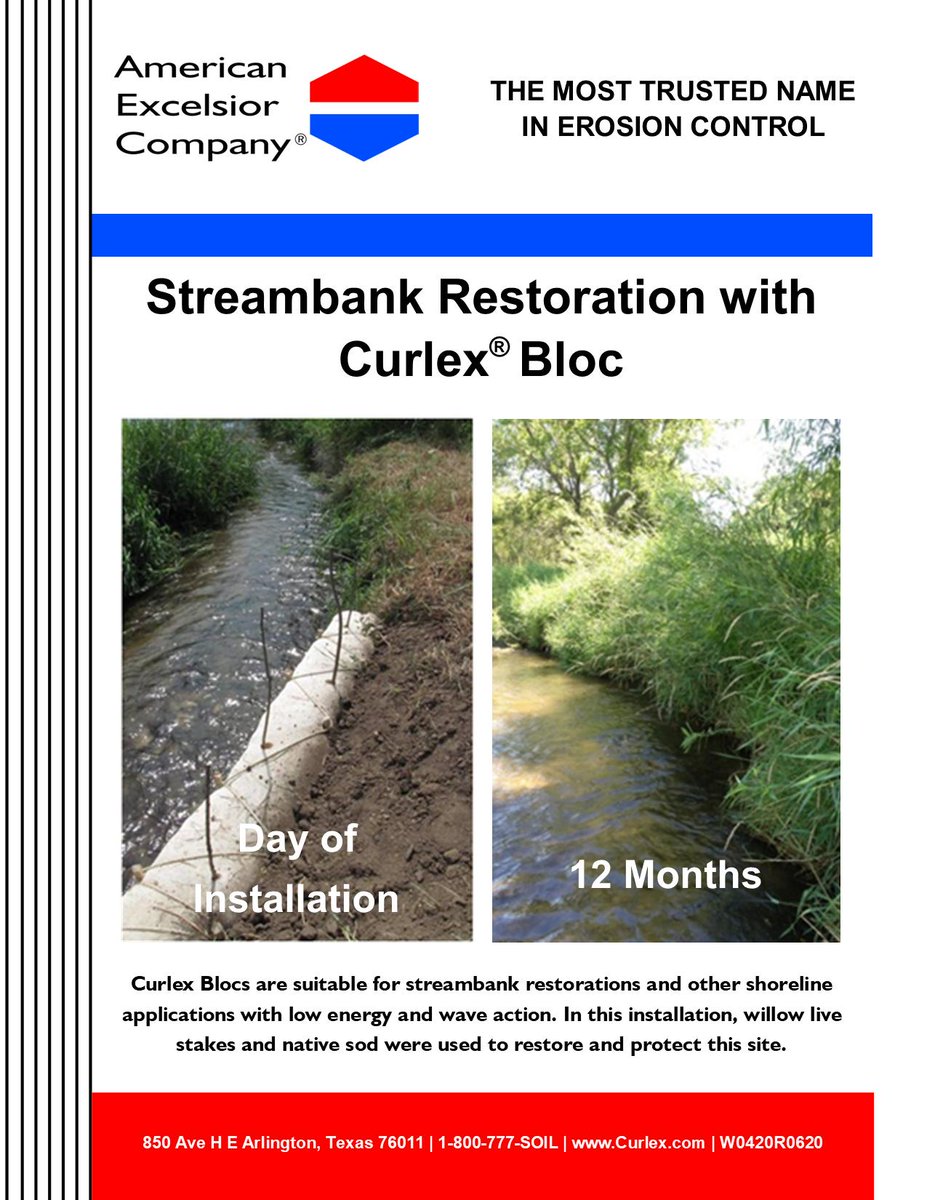 Need to stabilize a streambank? American-made Curlex® Bloc can help. Learn More ► bit.ly/CurlexBloc

#americanexcelsior #curlex #americanmade #erosioncontrol