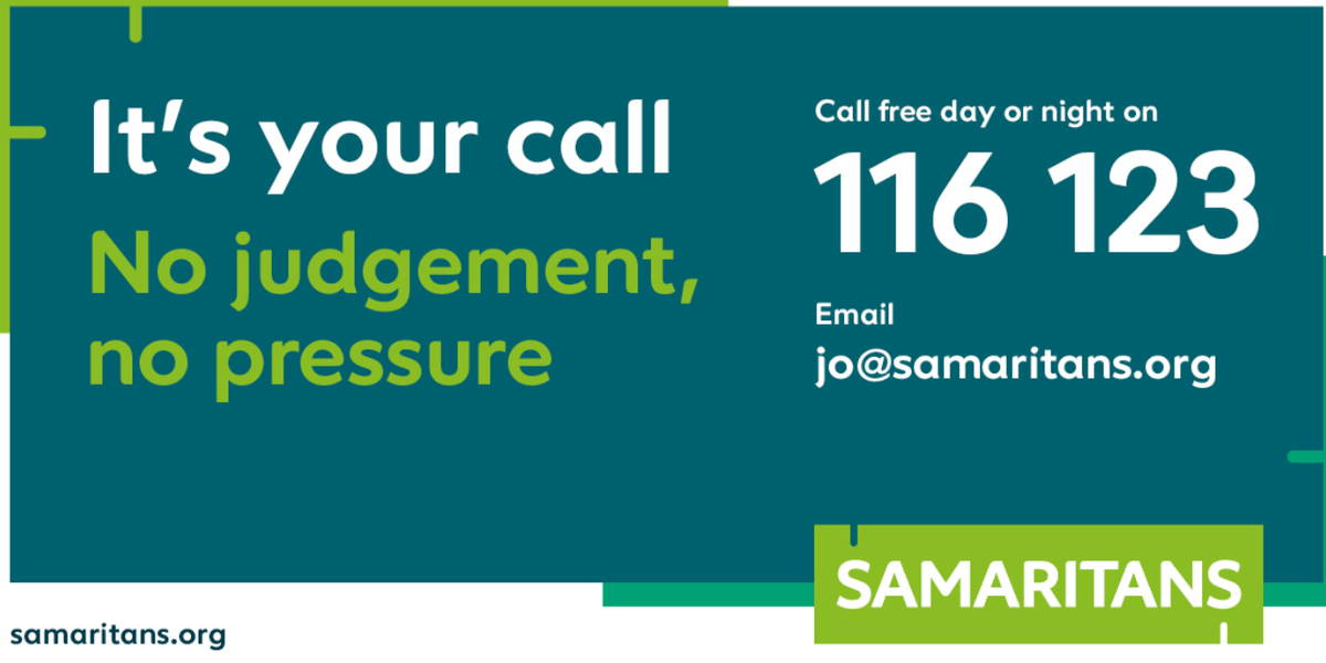 The north of England has the highest rates of suicide in the UK.
Some who die by suicide aren't in touch with mental health services so if you or someone you know is struggling to cope, there are many organisations that can help.
Visit: tinyurl.com/y3v626o8
RT this message.