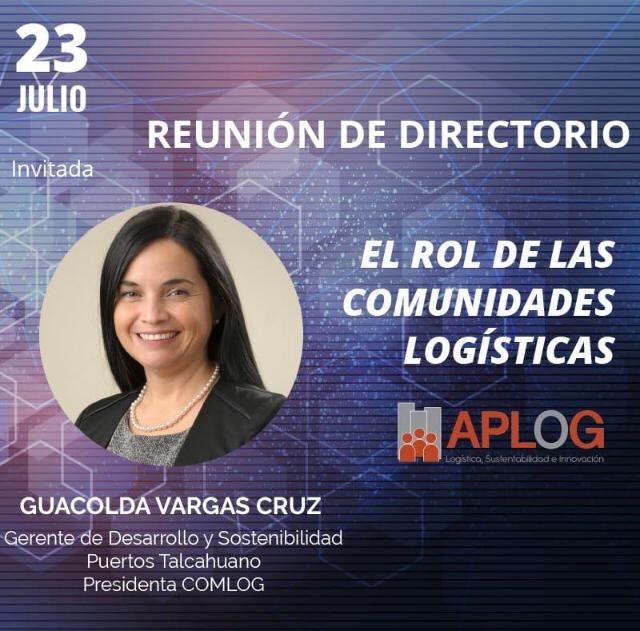 CETLOGChile's tweet photo. Este jueves en una nueva sesión de reuniones de directorio de la Asociación de Profesionales de Logística #APLOG, estará presente Guacolda Vargas, presidenta de @Comlog_Chile
Sí te interesa participar envíanos un correo a contacto@cetlog.cl https://t.co/lQUja4UNrn