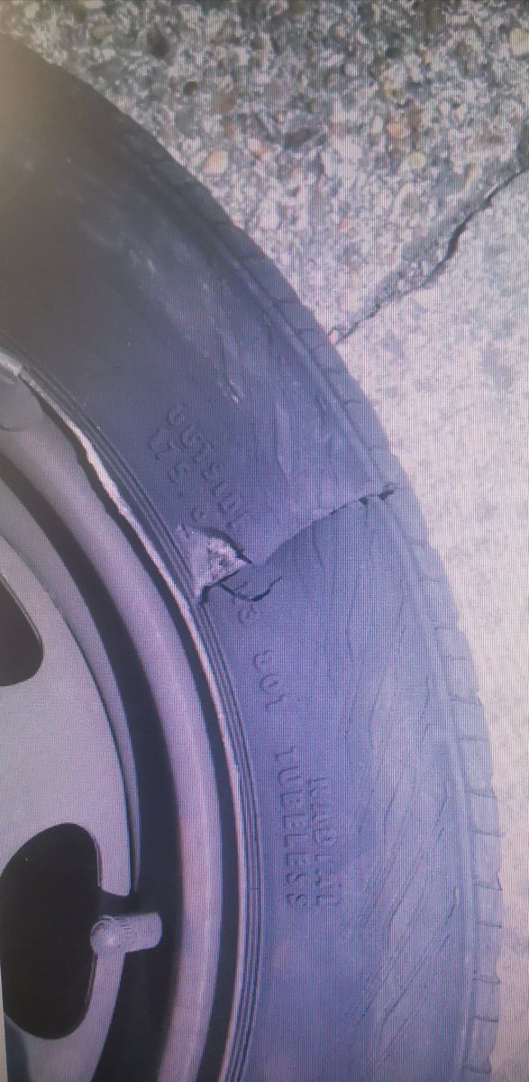 MPSCldharbourRG's tweet photo. PC Laura has charged a female for possession of class A after a stop and search. Off to court she goes π©ββοΈ
PC Taylor has completed a traffic offence report for a driver who had the below flat tyre with a large tear in it yet still decided it was safe to drive π
#ManyRoles https://t.co/lu7ZqgwKsY
