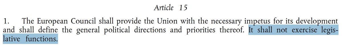 20/ Other interpretation suggesting EUCO can formally block adoption of conditionality regime/mechanism unless there is unanimity at EUCO level would mean usurpation of legislative power by EUCO and one would hope Commission / EP would simply refuse to let EUCO get away with this