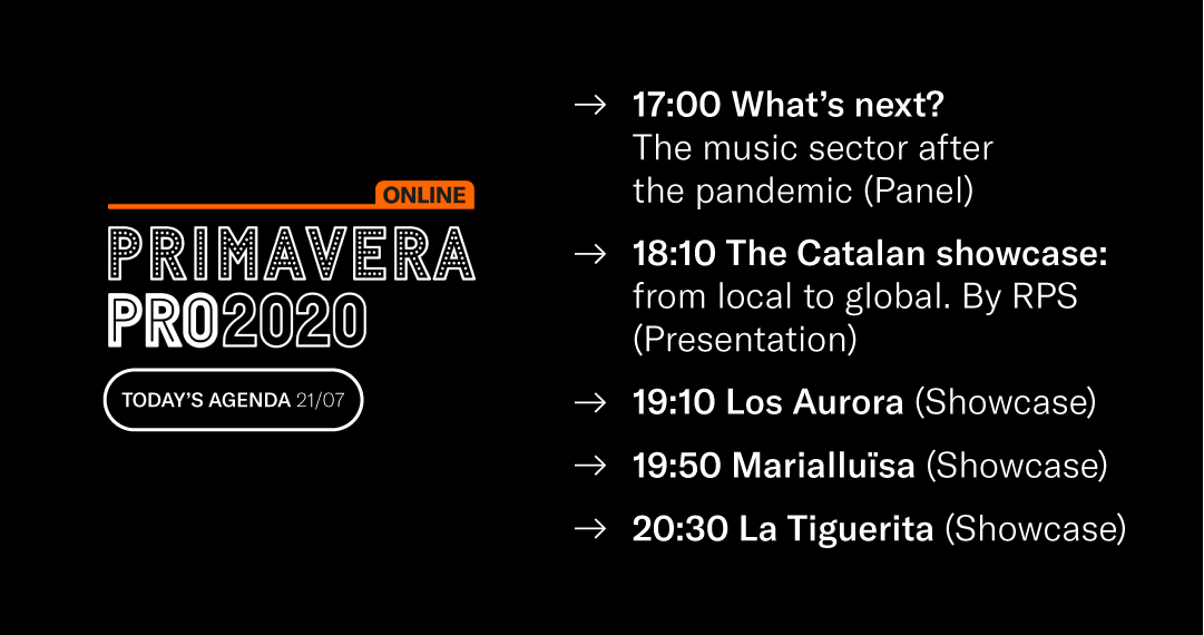 💥<a href="/PrimaveraPro/">Primavera Pro</a> kicks off today with 'The Catalan showcase'!

💥Get introduced to the #CatalanMusic scene and #PRO2020 line up with <a href="/salicrunette/">Marta Salicrú</a> and <a href="/bencardew/">Ben Cardew</a> on a special radioshow by <a href="/RadioPrimavera_/">Radio Primavera Sound</a> ! 🎧

Watch it live from 18:00 CEST on bit.ly/live-now-pro20…