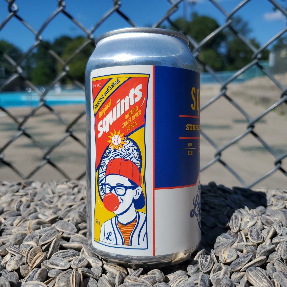 The classic ballpark snack, now in a beer! Squints Sunflower Seed Gose is sour, salty, earthy and refreshingly complex. Available Curbside from 12-8 or for Free home delivery with any order over $50 at fanshop.leftfieldbrewery.ca
