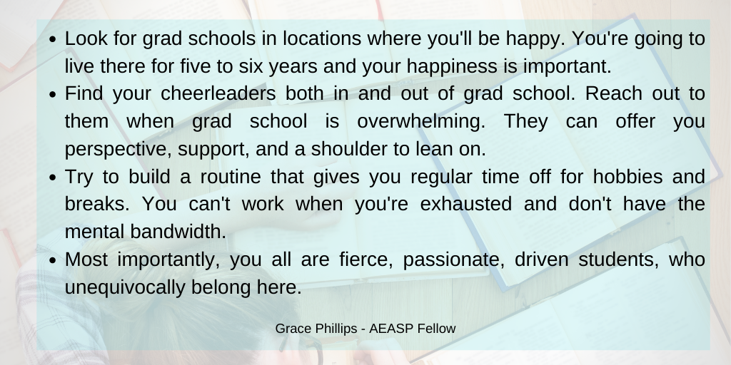AEASPmsu's tweet photo. Fellow Grace Phillips @Grace_Nettie shares her tips
for current students.#AEASP20 #SummerOfEcon #TipTuesday #SecretOfSuccess #WeLookLikeEconomists #FutureEconomists #GradSchool @michiganstateu @MSU_Soc https://t.co/gJ9ozT2a15