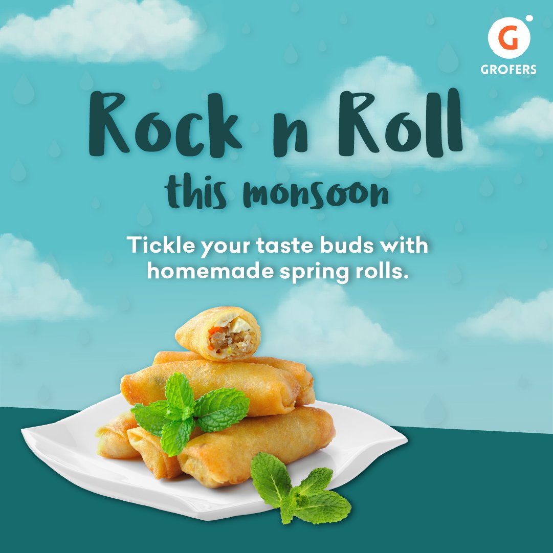 letsblinkit's tweet photo. Enjoy the rains with some crunchy and spicy snacks! Try making spring rolls at home and pair them with a spicy sauce to satiate your monsoon cravings.
#GrofersDeliveringSafely #GroceryDeliveredSafely #StayHomeStaySafe https://t.co/HSz3PZ2AyS