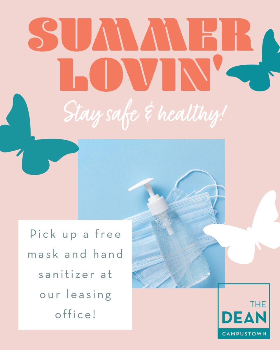 TheDeanIL's tweet photo. Summer Lovin! Come through to our office on Green Street for hand sanitizer and masks on us! #uiuc #uiuc22 #uiuc23 #uiuc24 #summer #thedean #thedean https://t.co/DXOfO2bJoF