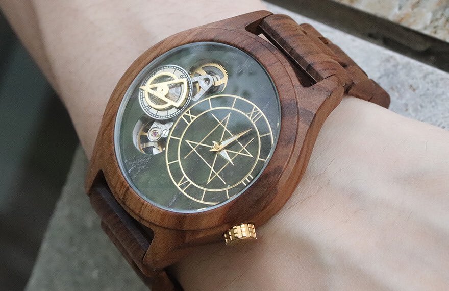 NOZ natural timepieces made of wood and stone on X: 