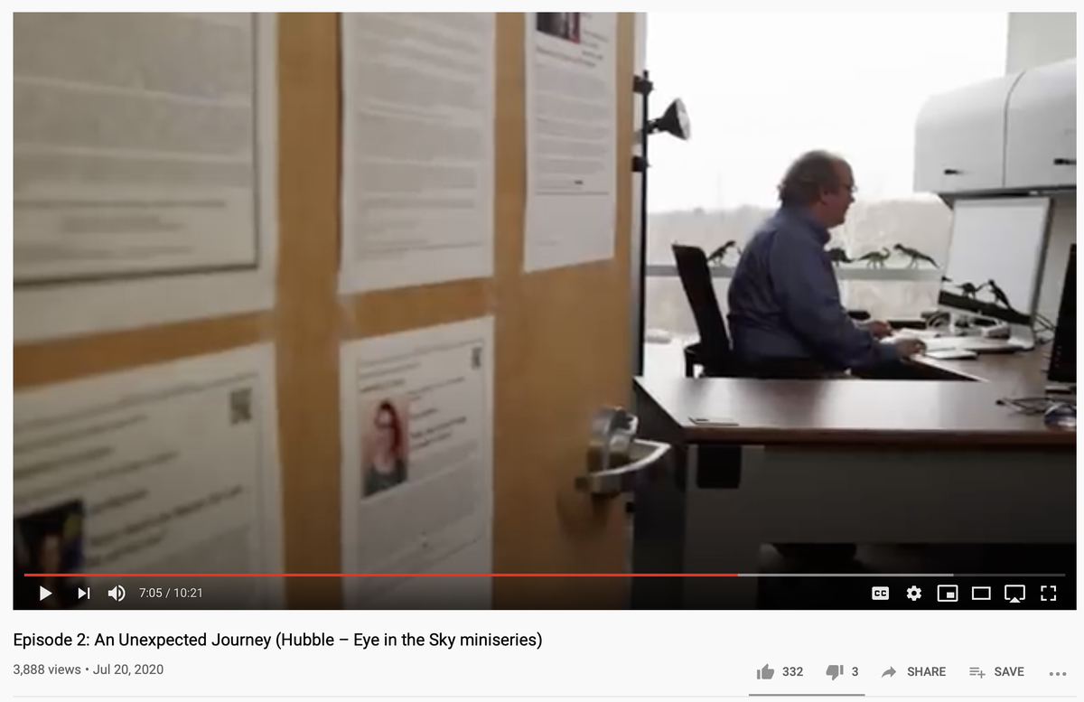 gorilla_studios's tweet photo. Watching NASA’s new miniseries about Hubble and I spotted a familiar face in Episode 2! @tanyaofmars https://t.co/9FQ21jwl5t