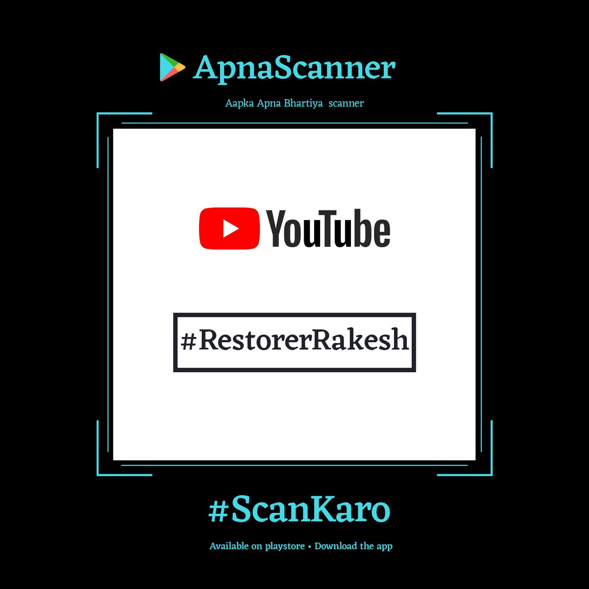 YourtechIn's tweet photo. Download Apna Scanner app : https://t.co/9i0WJ7KK2T
#RestoreRakesh @HansrajMeena #HansrajMeena
#ApnaScanner 📠 https://t.co/2ZuDqQ3Dmj