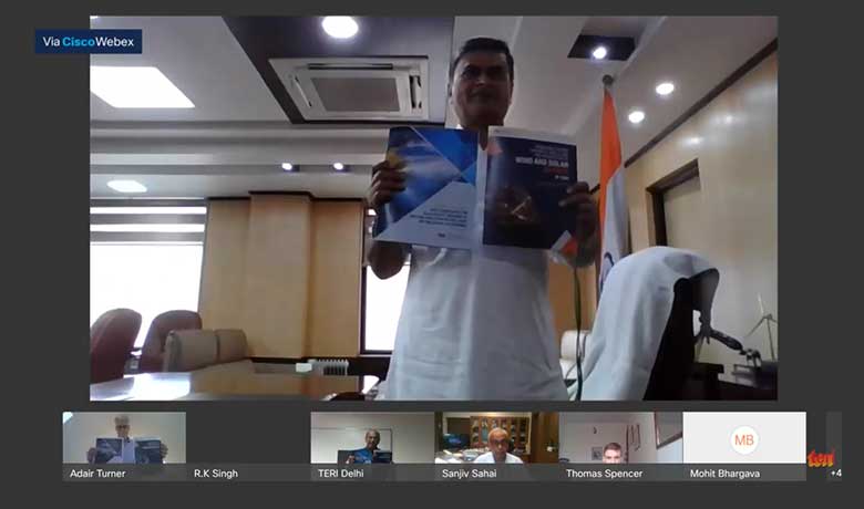 teriin's tweet photo. Shri @RajKSinghIndia, Hon'ble Minister of State (IC) of @minofpower and @MNRE; and Minister of State, @youth4entrprise, Govt of India today launched TERI’s two new reports on Renewable Energy Pathways for India and the impact of #Covid19 on India's power demand #Act4Earth https://t.co/eh2uWsMCJf