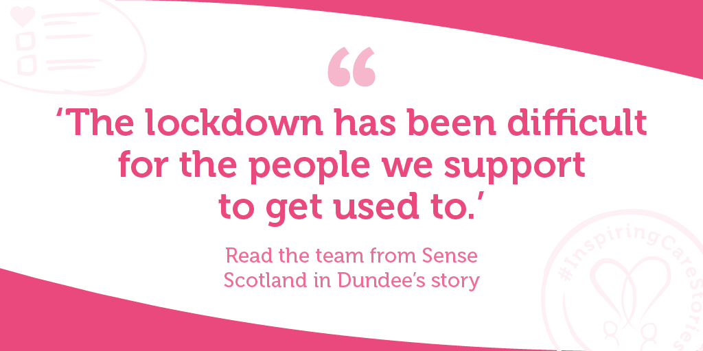 SSSCnews's tweet photo. Sense Scotland Dundee staff go the extra mile to support people with learning difficulties, sensory impairments and complex communication needs. https://t.co/8WWCQDJKkQ
#InspiringCareStories #lifechangingwork #SSSCregistered #SenseScotland https://t.co/41DI2vdSAE
