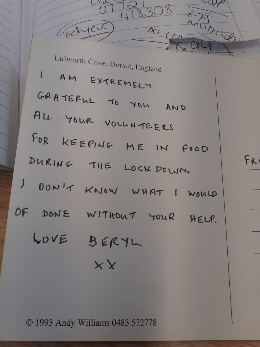 WeAreKnutsford's tweet photo. Lovely to get thanks like this through the post - makes it all worthwhile #knutsford #community #stillthereforyou #lifeafterlockdown https://t.co/u6PXwvMCWO