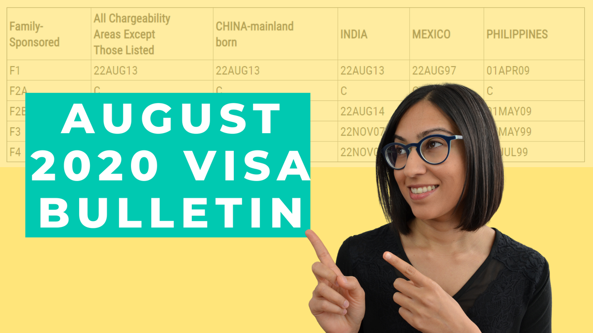 AskEllisHQ's tweet photo. August 2020 Visa Bulletin is out! Some solid movement across several employment categories. Check out video below for a less than 5 min overview.

https://t.co/I8Kjxd14sz https://t.co/NMKXdvVWKR