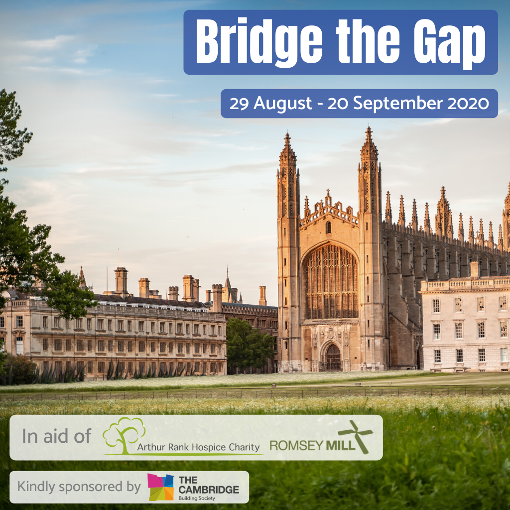 It's time to reunite with the beautiful City of Cambridge by taking part in a unique version of our Bridge the Gap Walk! Discover #Cambridge on a carefully selected, self-guided route anytime from 29 Aug to 20 Sept in support of #ARHC &amp; <a href="/romseymill/">Romsey Mill</a> 
arhc.org.uk/btg