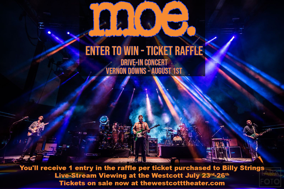 Get your tickets to <a href="/BillyStrings/">Billy Strings</a> Live-Streams at The Westcott, today, to be entered for a chance to win a ticket to the 2nd night of moe.'s Miracle Mile at Vernon Downs!

Tickets ON SALE NOW at thewestcotttheater.com

#StreamingStringsTour