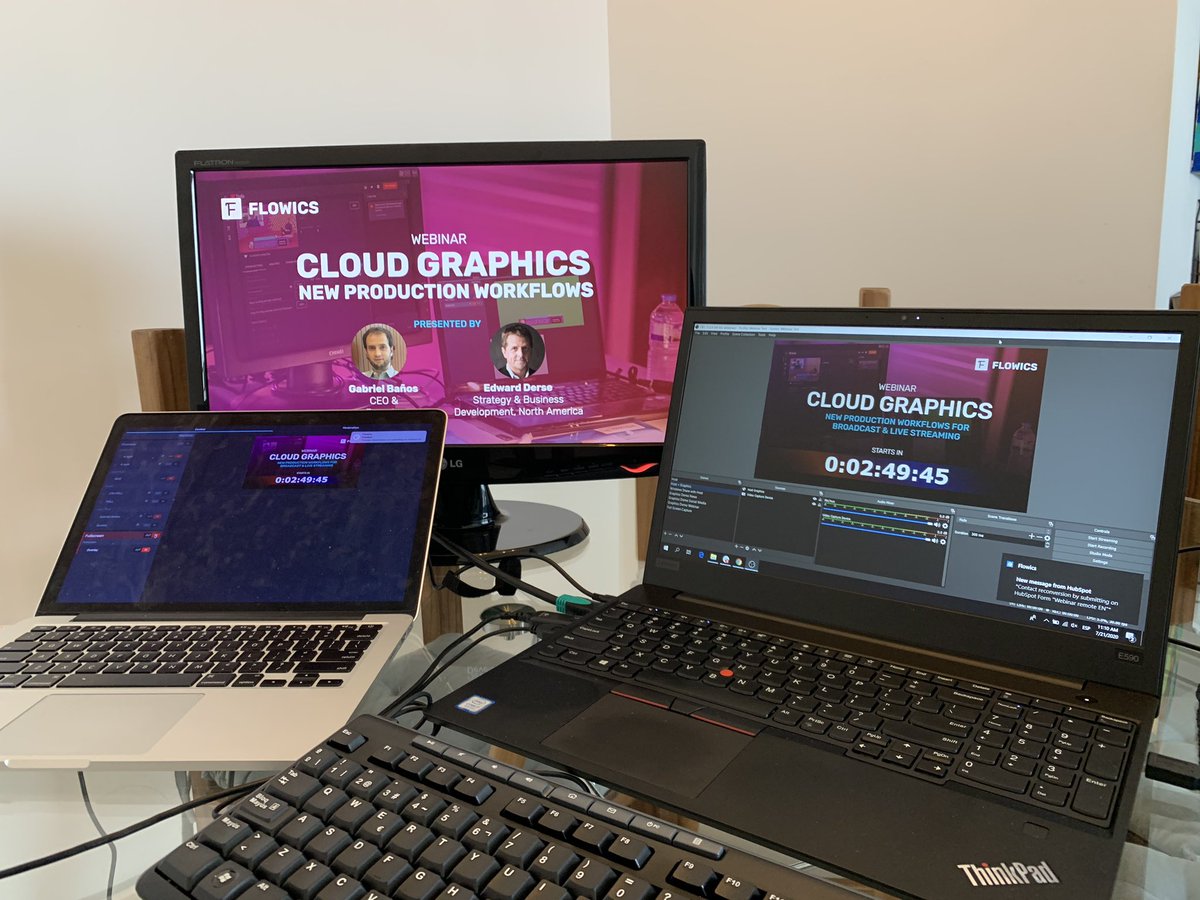 gbanos's tweet photo. Less than 3 hours to begin a new edition of our Webinar focused on new broadcast production workflows enabled by #CloudGraphics with @Flowics . 

You still have time to register! 

#homeproduction #remoteproduction https://t.co/8l1apIeeYY