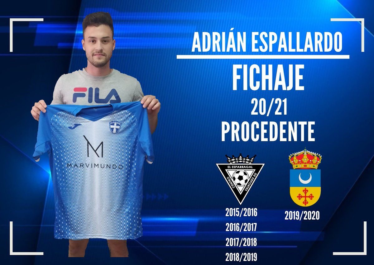 FICHAJE ⚪🔵
Adrián Espallardo, delantero 😋 con hambre de gol de 24 años se suma al proyecto 2020/2021.
¡Bienvenido!