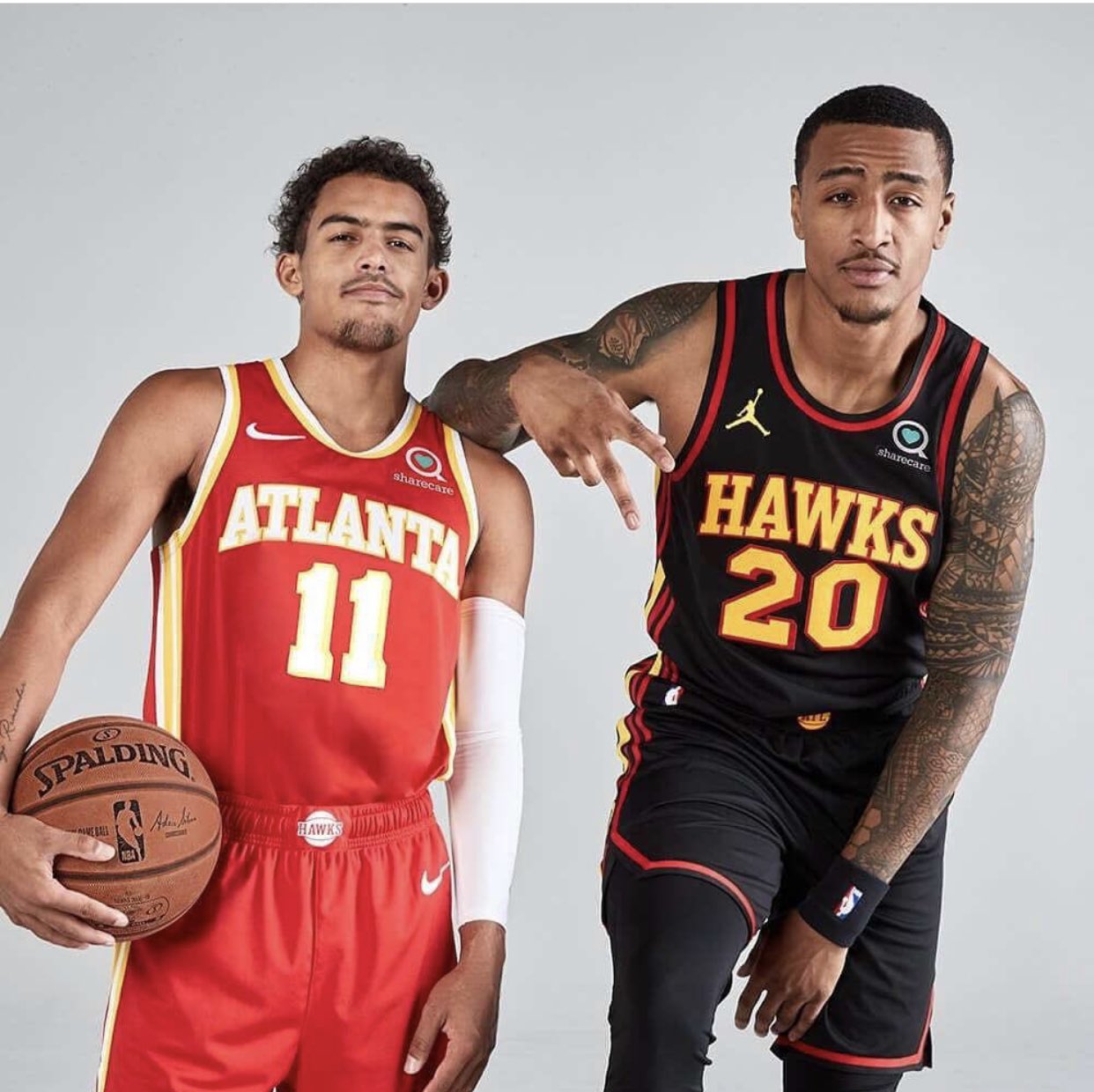 NBA_ Men Basketball Trae Young Jersey 11 John Collins 20 Team Color Red Yellow White Black Navy Blue Embroidery And Stitch''nba''jerseys