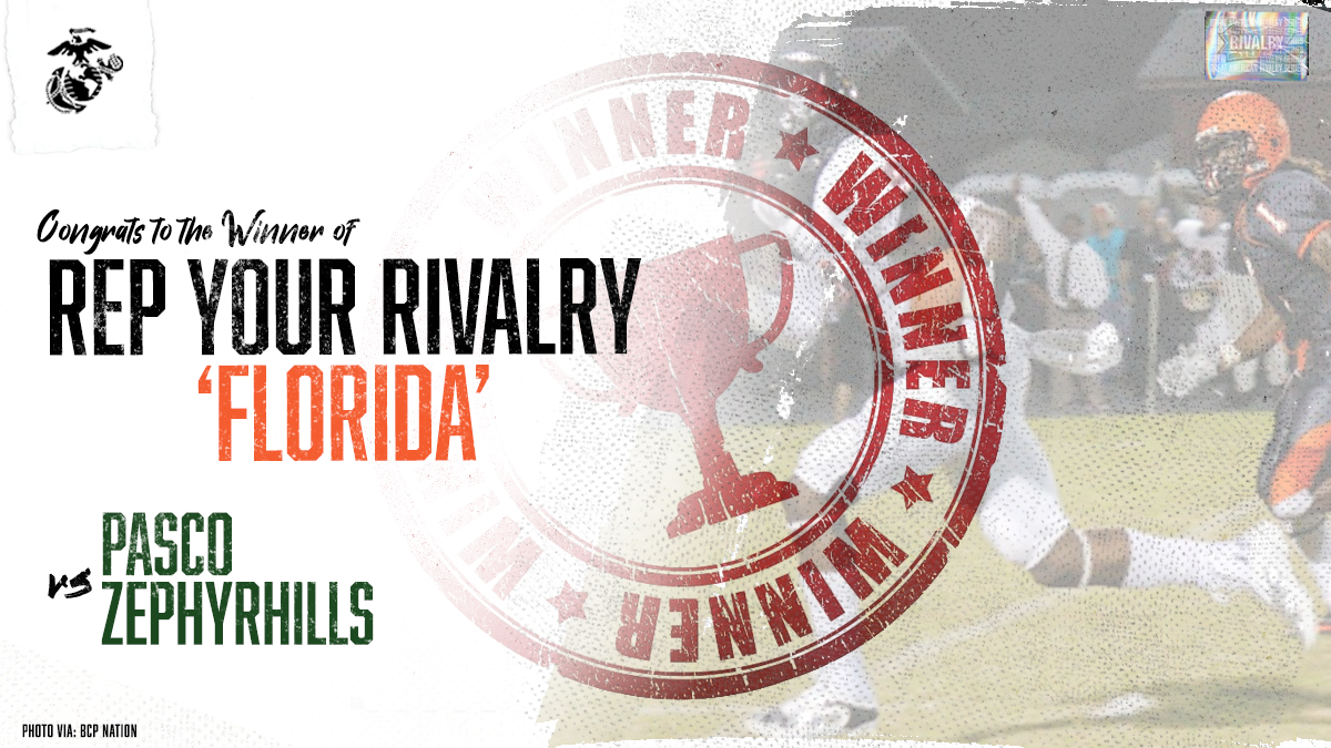 Congratulations to @PascoPirate and <a href="/BulldogBeacon/">Zephyrhills High School Bulldog Beacon</a> for being named the #RepYourRivalry winner in Florida!