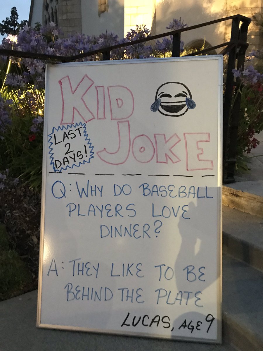 CALL FOR SUBMISSIONSHave a little joker at home? Send me your kid’s joke, and I’ll pass it on to the powers that be. Jokes will be posted daily on this sign in San Marino, where it will be seen by tens of passersby. No pros, please.Must include child’s first name and age.