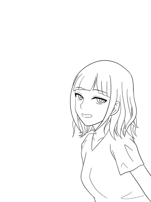自分の絵の線画大好きマン 