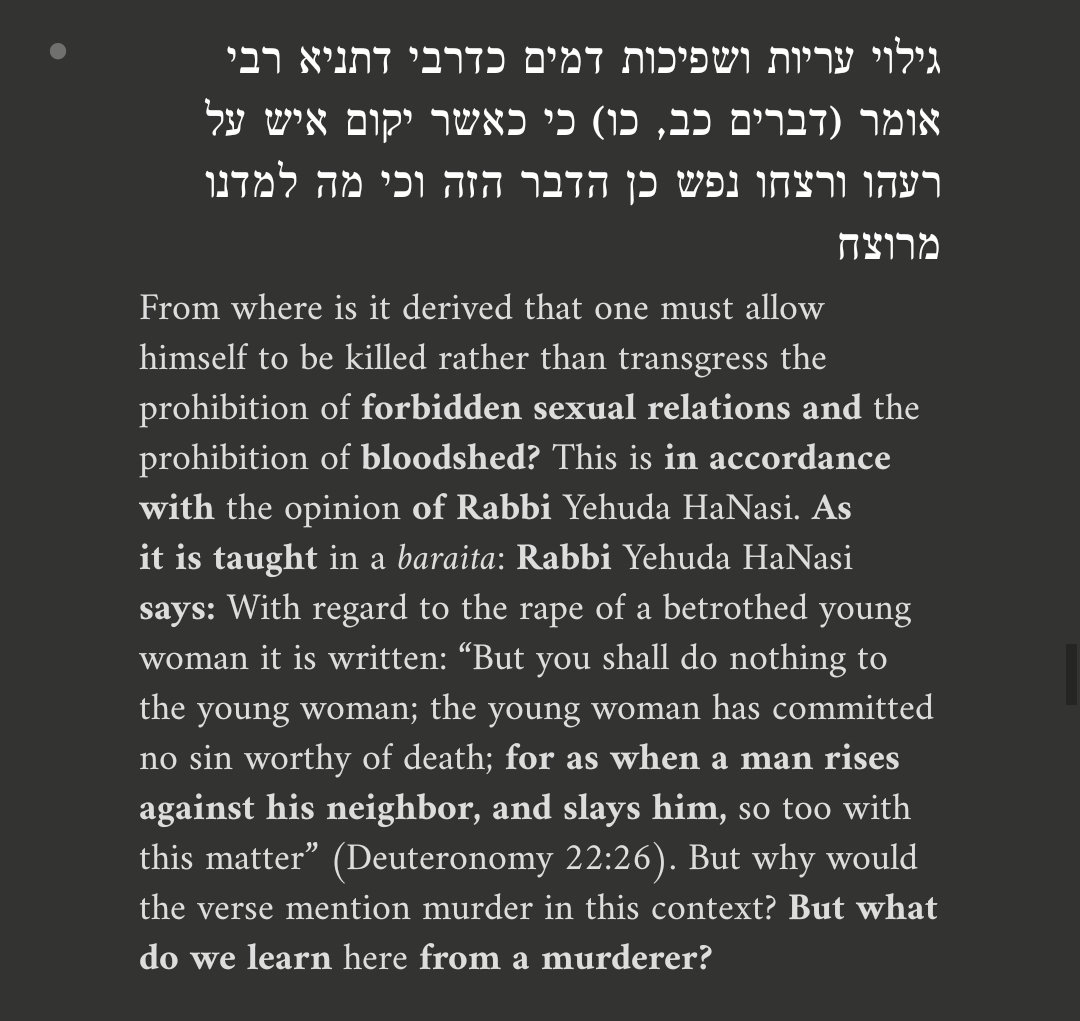 They are, in fact, specifically justifying the exclusion to pikuach nefesh in cases of rape, and they are specifically paralleling rape to murder.
