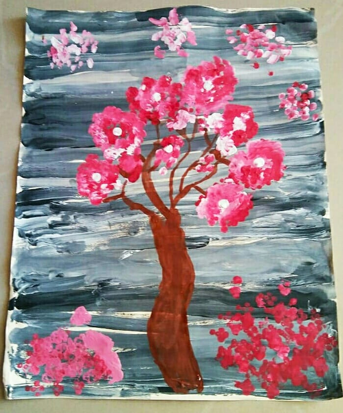 Blossom Tree Painting 😍🤗...
We plan and design program as per kid's age...so they can enjoy it fully and accomplish it very easily. 
#onlineartandcraft #onlineartclass #onlineclass #onlineeducation #onlinefun #onlinekidsfun #onlinelearning #kidsfuntime #kidshomefun #indiaonline