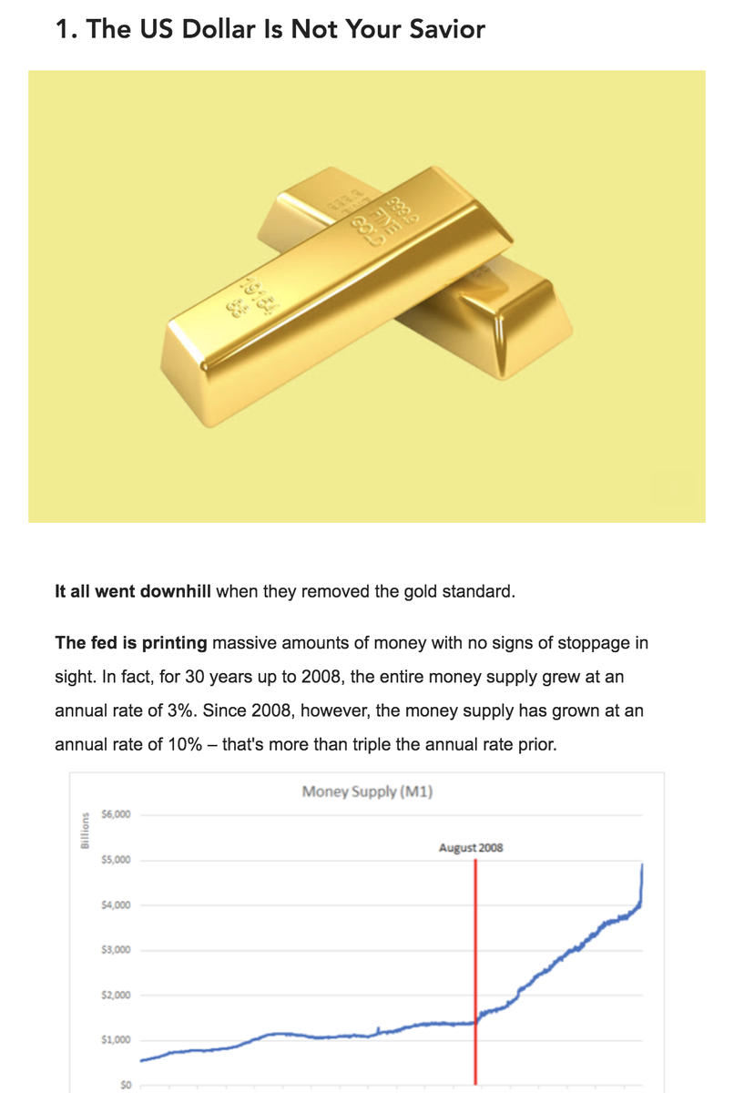 We've been saying it for weeks now, precious metals are on the rise

On Monday, the Gold spot price reached a high not seen in almost 10 years, rising to $1,820.06 per ounce

Here's a snippet from our July 7 PRO newsletter

unbankd.co/join-pro