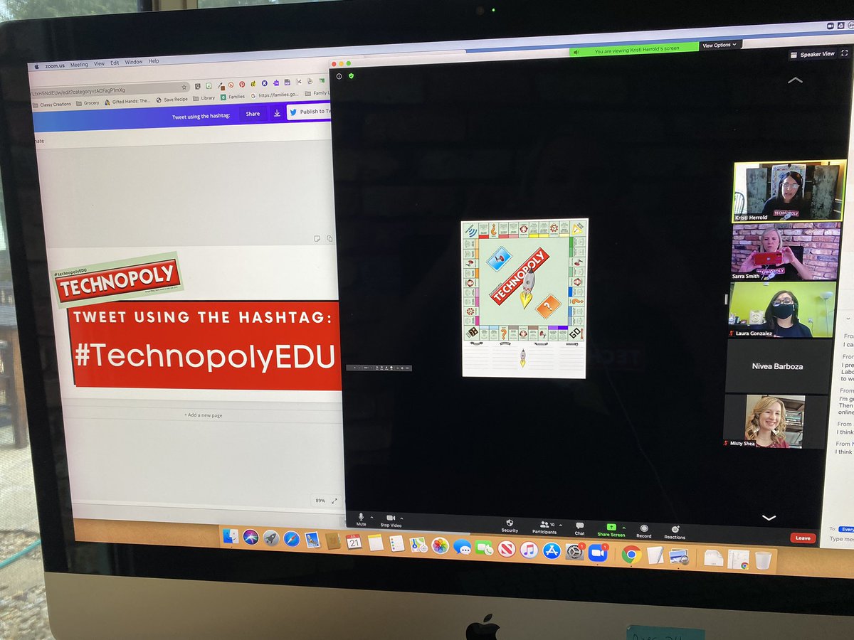 EdTechKISD's tweet photo. We are kicking off our 20-21 #TechnopolyEDU cohort virtually this morning! #EdTechKISD #KISDPD @gonzalezlauram1 @kristiherrold @misty2shea @sarrasmith3 https://t.co/416rCgNTdg