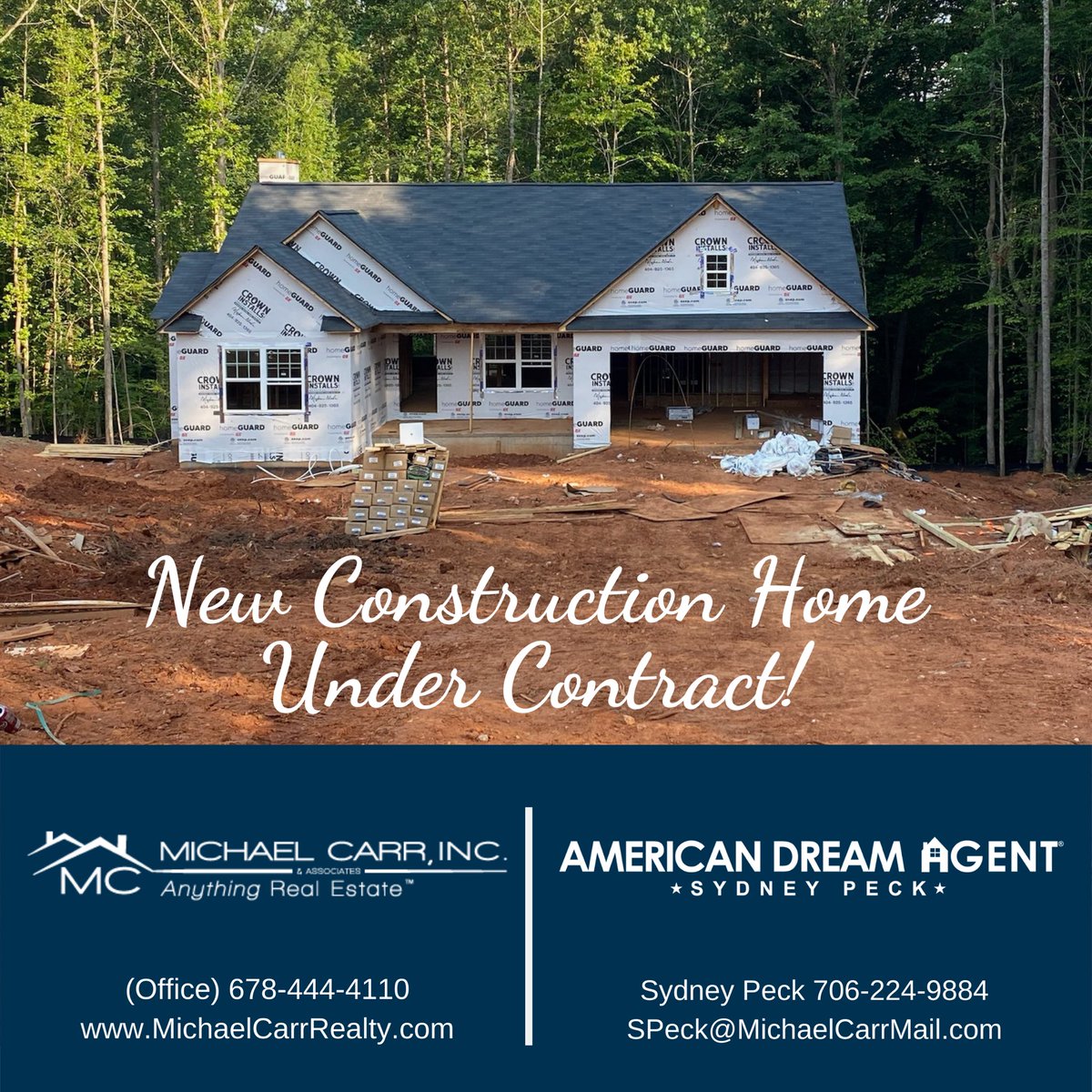 mikecarrinc's tweet photo. Here is a progress update on this new construction home under contract in Homer, GA!
Wanting a brand new nest for yourself? Contact us! https://t.co/zcU7oVmddB
#AnythingRealEstate 🏡 https://t.co/1gCVP0GRTW
