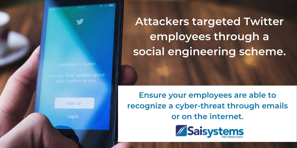 SaisysDigital's tweet photo. Employees who lack training on how to identify a security threat, present a large risk to your company.  Learn about our Employee Awareness Assessment. https://t.co/jGDcHElPOH 

#cybersecurity #EmployeeAwareness #cybersecuritynews #cyberthreats #informationsecurity #saisystems https://t.co/BJ5J97eOYo