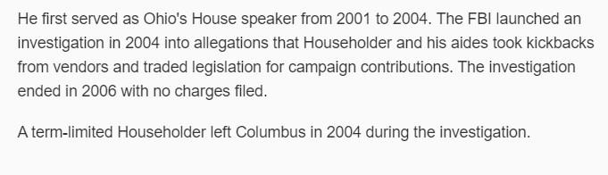 I wonder who in GW Bush's DOJ protected Householder when FBI investigated him in 2004-2006?
