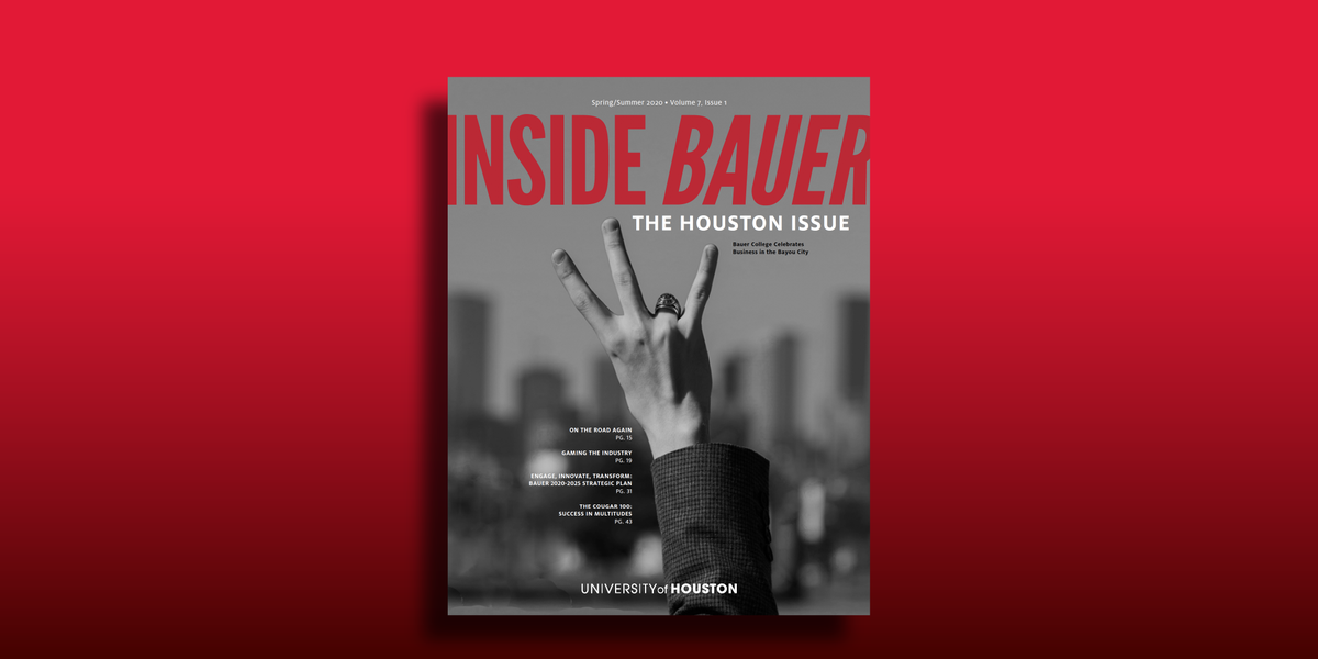 UHBauerCollege's tweet photo. Today, we launch the newest issue of #InsideBauer magazine w/ a special digital-only publication. Although the content in this issue was produced in the fall & early spring, before COVID-19 transformed our world, the stories included are distinctly Houston & distinctly #UHBauer. https://t.co/Wttx363Jep