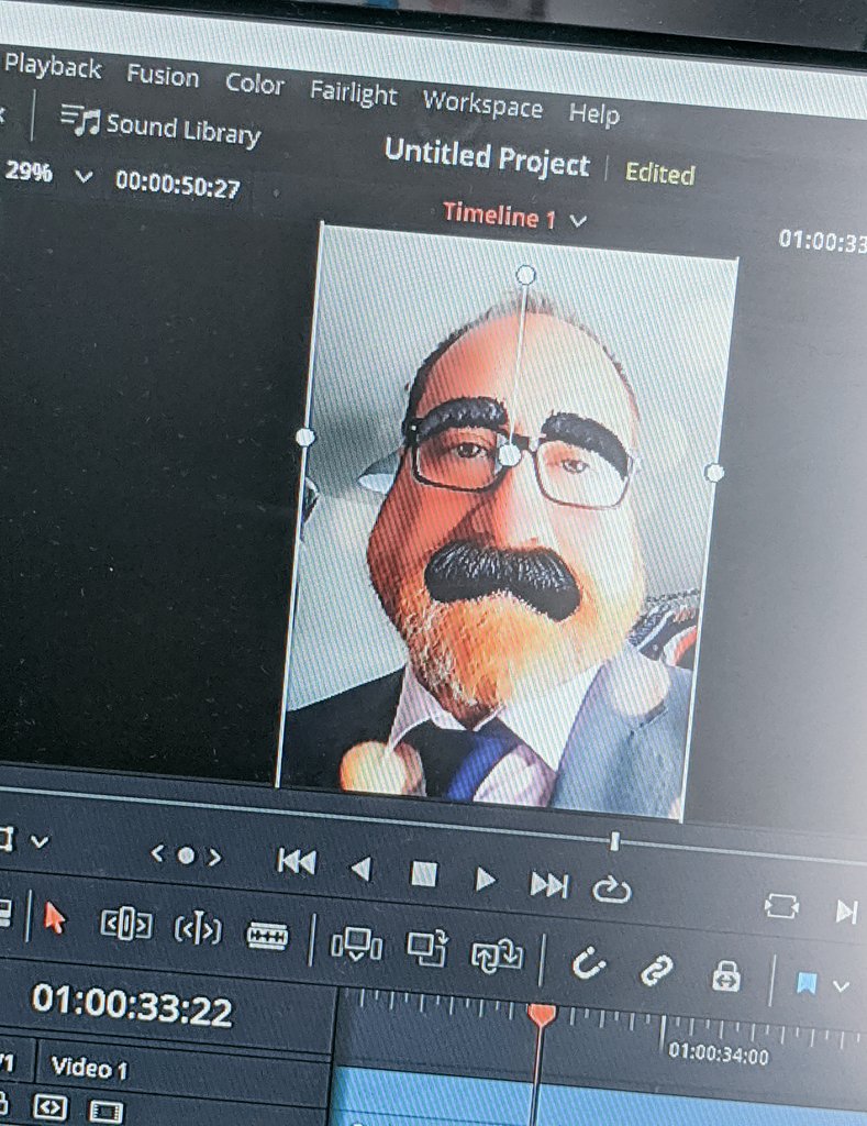 mrstevenallen's tweet photo. The editing is going well for some of the sketches for tonight's #CIQSP show. A moustache over a beard, that's believable, right? https://t.co/gtulEVFh8f