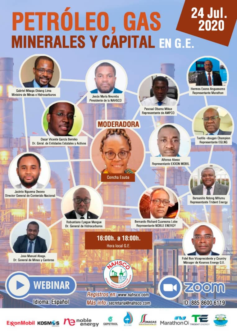 La <a href="/nahscoeqguinea/">NAHSCO</a> junto al <a href="/egmmh/">MHDM</a> y las operadoras, organizan otro gran webinar que no te podrás perder. REGISTRATE YA👇🏿  
us02web.zoom.us/webinar/regist… <a href="/AhoraEg/">AHORAEG</a> <a href="/AACAPITAL19/">A&A CAPITAL</a> <a href="/KosmosEnergy/">Kosmos Energy</a> <a href="/ContenidoMmh/">Dirección General de Contenido Nacional MMH. G.E.</a> <a href="/hydro_EGmmh/">DIRECCIÓN GENERAL DE HIDROCARBUROS</a> <a href="/GabineteMmh/">Gabinete de Comunicación MMH</a> <a href="/EITI_EG/">EITI GUINEA ECUATORIAL</a> <a href="/eiti_ge/">EITI GE</a> <a href="/MTFESSGE/">Ministerio de Trabajo, Empleo y Seguridad Social</a> @MinisterioHaci2