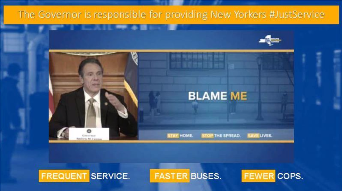 DilettanteArmy's tweet photo. Riders need frequent service and faster buses to eliminate dangerous overcrowding. @NYGovCuomo can pay for both by canceling the $249 million dollar plan to expand the MTA police force and invest in #JustService. https://t.co/0BLae8htGW https://t.co/O9B0a71PQf