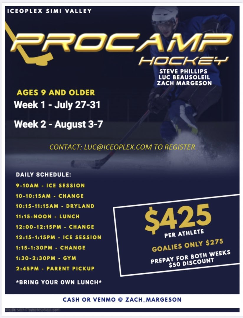 Parents, wanna get the kids out of the house?
Kids, wanna get out of the house?
Sign up for #procamp #usahockey #hockeycamps #californiahockey #camp