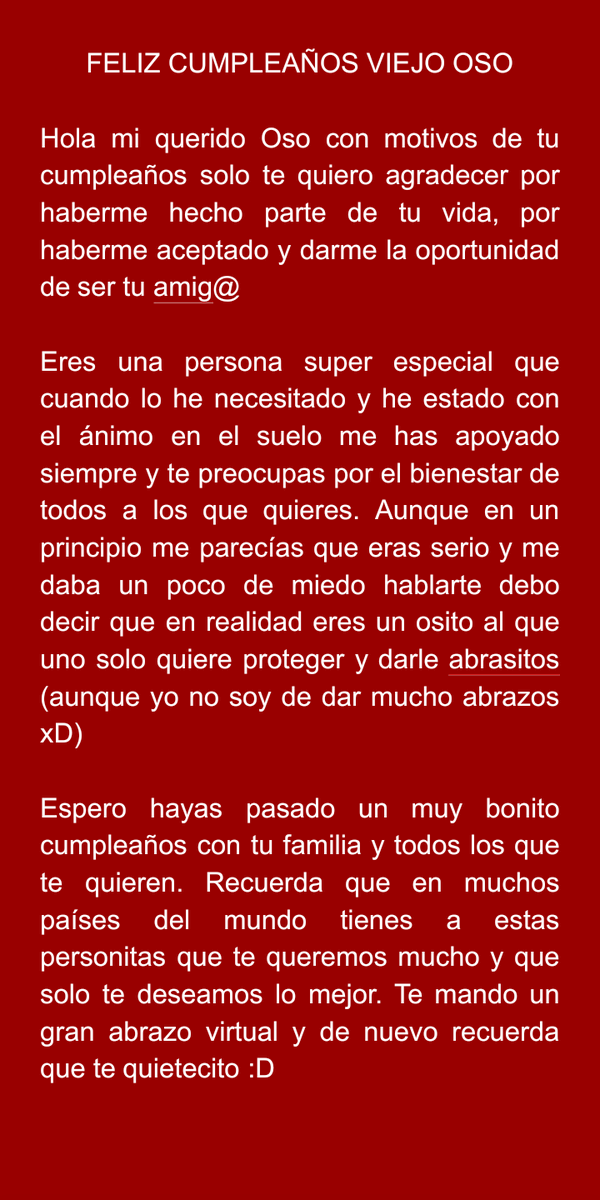 @xMalditoLisiado <a href="/BlackLambFree/">Kade Yronwood</a> @xSibelOzer <a href="/LordFingxrs/">𝑃𝑒𝑡𝑦𝑟 𝐵𝑎𝑒𝑙𝑖𝑠𝘩</a> @valervergullis <a href="/Giantsbabe/">Tormund Giantsbane</a> <a href="/AshaG_Kraken/">Ꭺꮪꮋꭺ Ꮐꭱꭼꭹꭻꮻꭹ</a> <a href="/JackTay74/">Jack Taylor</a> <a href="/JackTay74/">Jack Taylor</a> 

Hola mi querido Oso perdón por la tardanza, ya sabes que estos días no he estado muy bien de ánimos y se le complicó mucho venir el fin de semana. Pero aunque sea algo tarde no te iba a fallar, así que aquí estoy...

Feliz cumpleaños