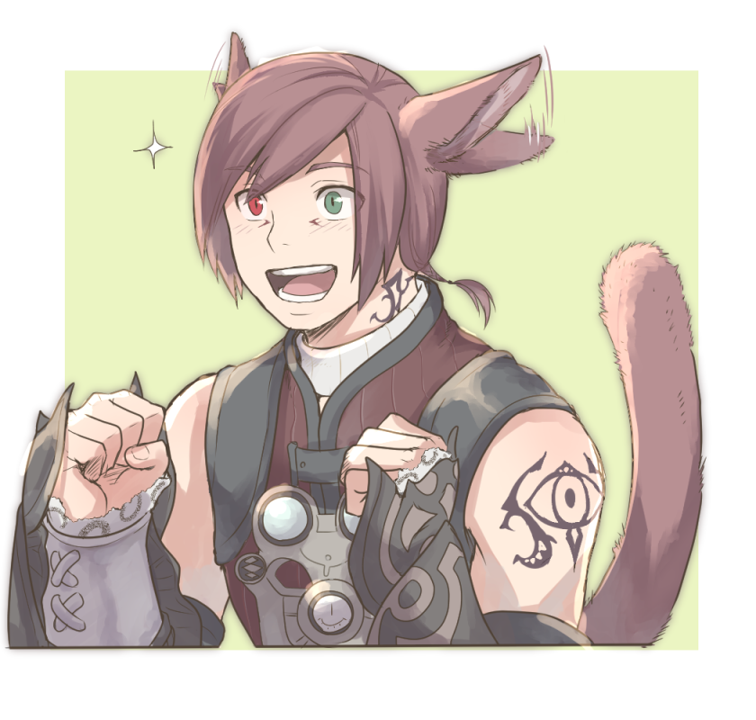 animal ears 1boy male focus tail solo miqo'te cat ears  illustration images