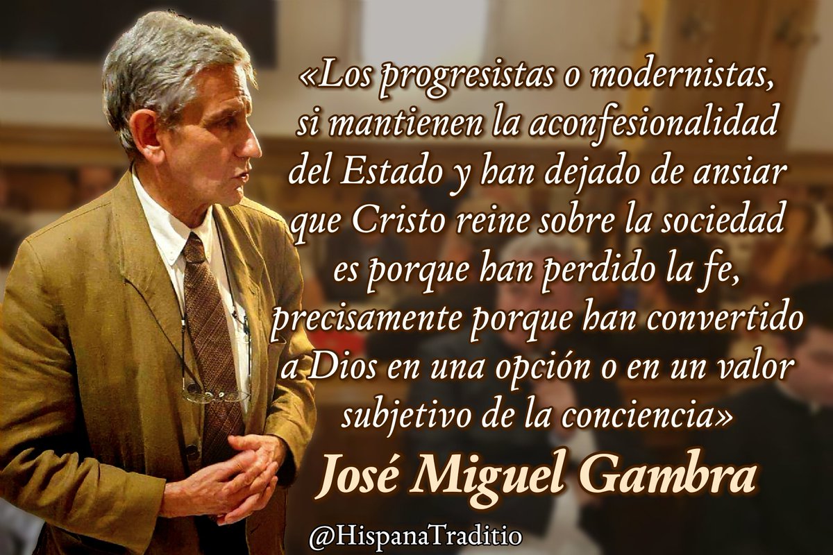 HispanaTraditio's tweet photo. El liberalismo católico, como doctrina política, es una de las manifestaciones del progresismo. Y como tal, cae en sus mismos presupuestos gnósticos.

Uno de estos presupuestos es la escisión del hombre en dos aspectos: individuo y ciudadano u otros individuos y personas. https://t.co/66ywc04aR8