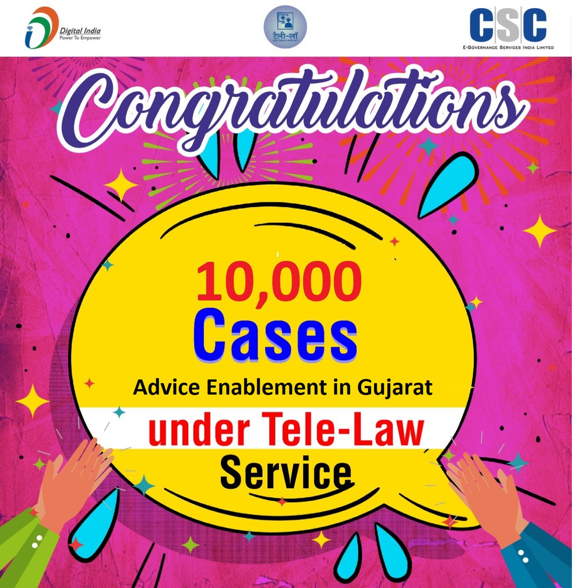 Congratulations to all VLEs in supporting Tele Law service reaching last miles. 
<a href="/dintya15/">dinesh tyagi Retd IAS</a> <a href="/rsprasad/">Ravi Shankar Prasad</a> 
#CSCseGRAMSWARAJ