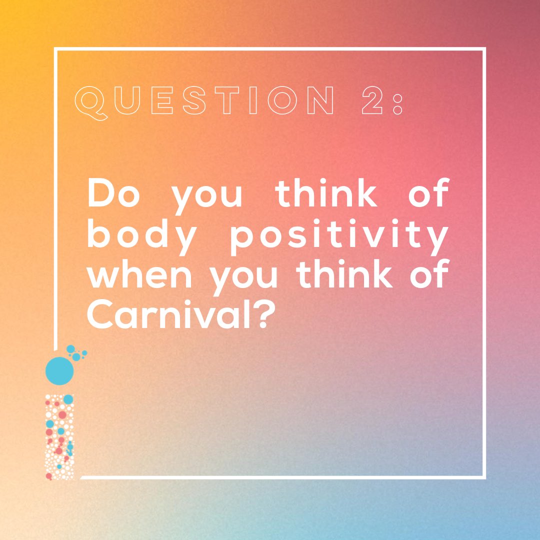 We’ve seen some responses about what you think of when you hear Carnival Bodies. Do you think of body positivity too?