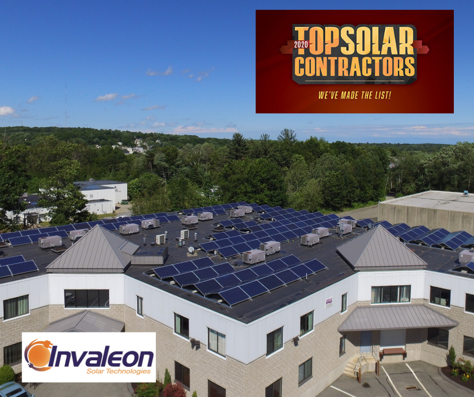 invaleonsolar's tweet photo. Congratulations 🥳 to @invaleonsolar for being named to the 2020 Top Solar Contractors List. Invaleon is ranked top 15 in Massachusetts and also featured on both the national Commercial and EPC Top 100 Lists! @SolarPowerWorld // #topsolar2020 #solarizemass https://t.co/io27WDvUb8