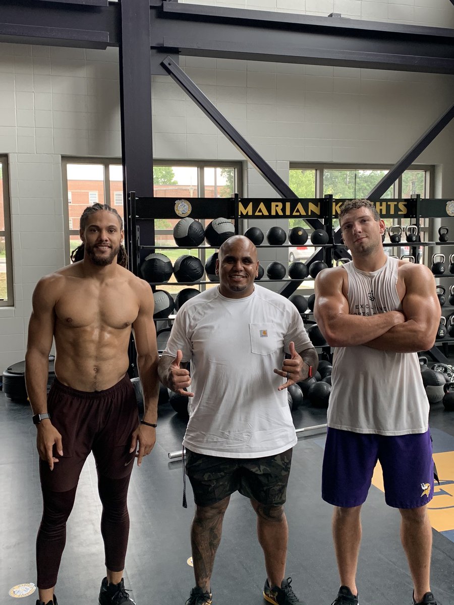 Marian Knights (@muknights) on Twitter photo Best of luck to our Knights in the NFL <a href="/hogankri000/">Krishawn Hogan</a> and <a href="/B_Dillon44/">Brandon Dillon</a> as they get set to begin training camp here in the next week!
Krishawn begins his fourth season in the NFL with the Saints while Brandon will be in his second season with the Vikings! Best of luck to our Knights in the NFL <a href="/hogankri000/">Krishawn Hogan</a> and <a href="/B_Dillon44/">Brandon Dillon</a> as they get set to begin training camp here in the next week!
Krishawn begins his fourth season in the NFL with the Saints while Brandon will be in his second season with the Vikings!
