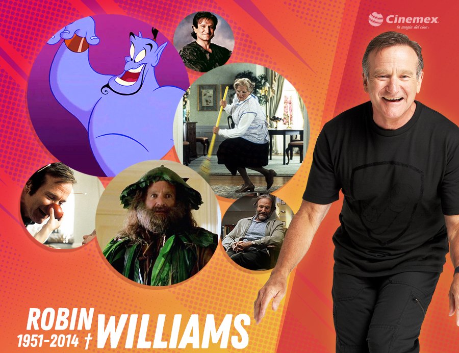 #RobinWilliams nos llenó siempre de alegría con cada uno de sus personajes 😄...
Recordémoslo diciendo ¿cuál de sus películas es tu favorita?