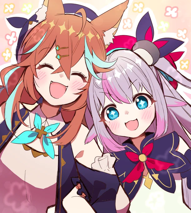 フライングなのですがぽんちゃんお誕生日おめでとうございます!!ファンアートです! ぽんちゃんの七夕ツイートが尊かった…という気持ちの絵です。これからも2人のご活動が楽しいものでありますように! 素敵なお誕生日になりますようにー!#朝比奈みてみて #ぽんちゃんみてみて 