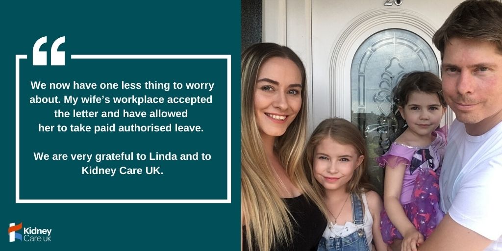 kidneycareuk's tweet photo. When lockdown started, Michael was urged to stay home. Our advocacy team helped his wife's employer understand why it was not safe for her to work in retail whilst he was shielding. Help us stand up for more patients https://t.co/EE30TrJOUj #NeverAlone #CharityTuesday https://t.co/MZfUvGqYgH